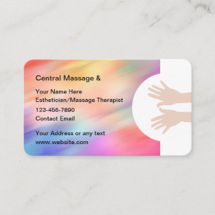 Trendy Beauty Esthetician Therapist Business Cards