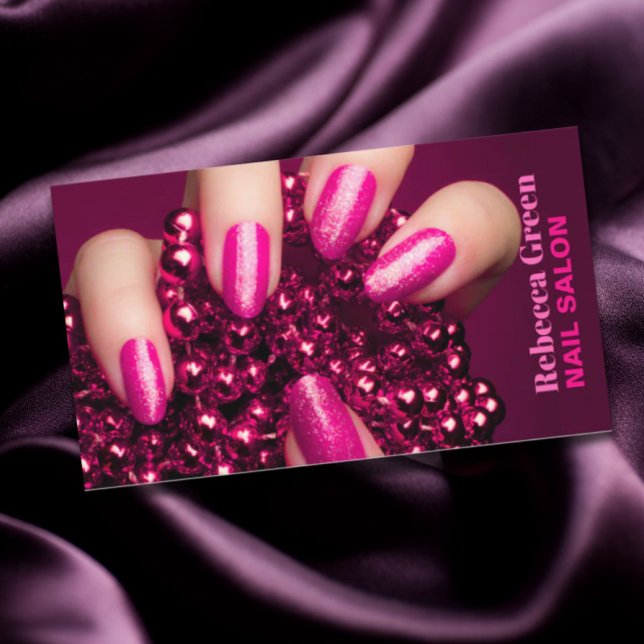 Trendy beauty manicurist nail artist nail salon business card (Trendy beauty manicurist nail artist nail salon business card)