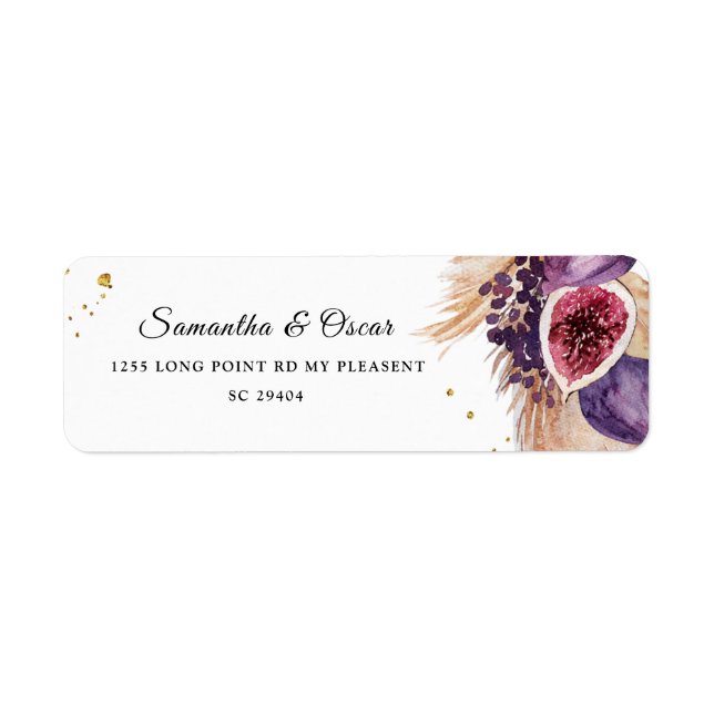 Trendy Beauty Purple Figs & Pampas (Front)