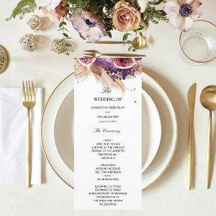 Trendy Beauty Purple Figs & Pampas Menu