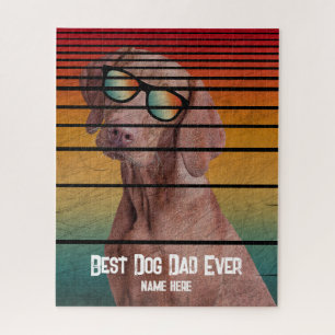 TRENDY BEST DOG DAD EVER FATHERS DAY GIFT JIGSAW PUZZLE