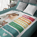Trendy Best Friends Forever Photo Collage Fleece Blanket<br><div class="desc">Trendy Best Friends Forever Retro Rainbow Stripes Photo Collage Fleece Blanket. Design features a modern 5 photo grid collage,  retro coloured stripes with customizable text for you to personalize and make it unique to you and your besties.</div>