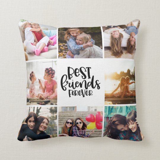 Trendy Best Friends Forever Photo Collage Throw Pillow Zazzle Ca