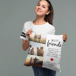 Trendy Best Friends Photo Collage & Quote Throw Pillow<br><div class="desc">Besties are priceless - If your lucky enough to have one, let them know how much they mean to you with this trendy 'Best Friends' pillow. Featuring 3 photographs of your choice, which are easily downloaded from your phone or computer, a bestie quote that can be customized, a cute little...</div>