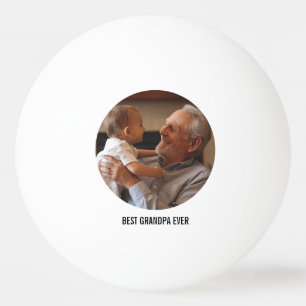 Trendy Best Grandpa Ever Custom Family Photo Ping Pong Ball