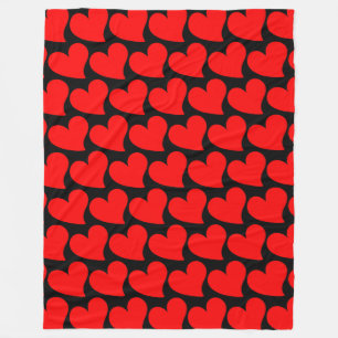 TRENDY BIG RED HEART  ROMANTIC VALENTINE  FLEECE BLANKET