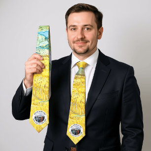 Trendy Birthday Holiday Gift Custom Photo Text Nec Tie