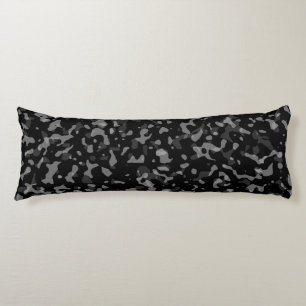 Trendy Black and Grey Camouflage Pattern Body Pillow