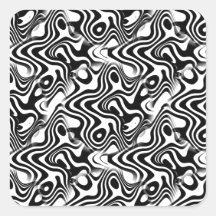 Trendy Black and White Abstract Swirls Pattern