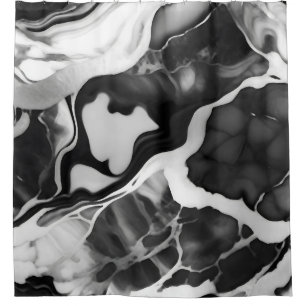 Trendy Black and white faux marble