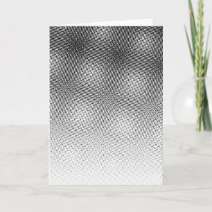 Trendy Black and White Moire Pattern Gradient Card