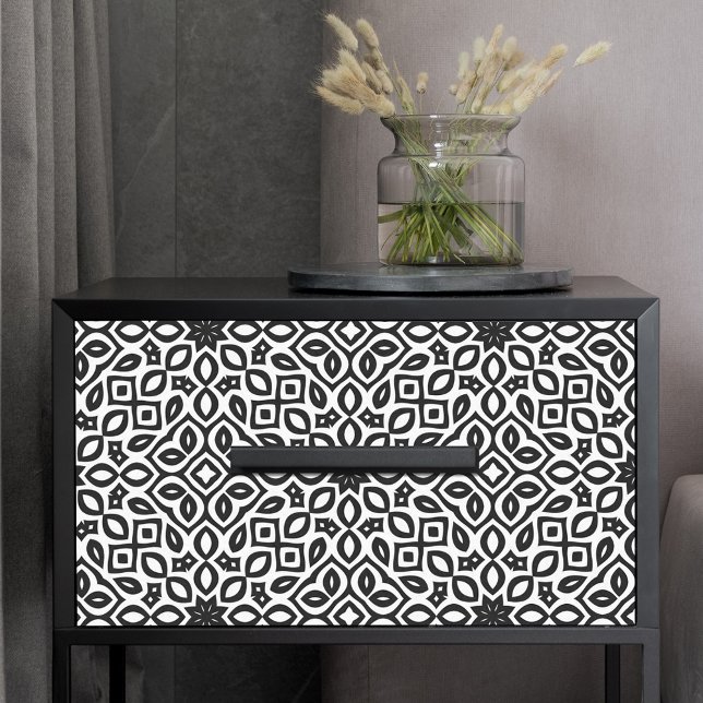 Trendy Black And White Mosaic Geometric Pattern Tissue Paper (Creator Uploaded)