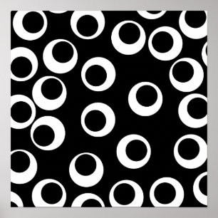 Trendy black and white retro design. poster