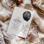 Trendy Black Balloon 50th Birthday Invitation<br><div class="desc">Embrace the 50th chapter of your life with our stylish and unique birthday invitations. With chic typography and a 'fifty' balloon string over a white background,  our invites are sure to set the tone for a birthday party that will be remembered for years to come.</div>