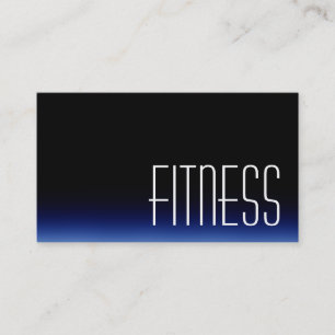 Trendy Black Blue Fitness Sport Business Card