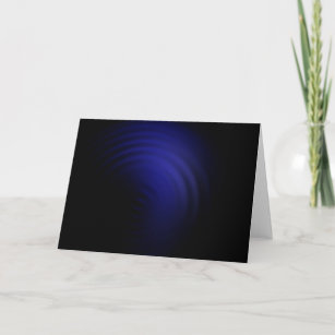 Trendy Black Blue Modern Minimalist Futuristic Card
