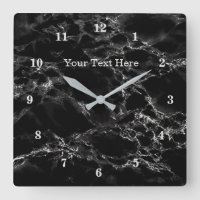Trendy Black Marble Stone - Add Your Text / Name