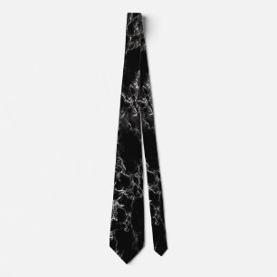 Trendy Black Marble Stone - For Him Tie