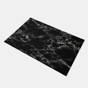 Trendy Black Marble Stone - Modern - Doormat
