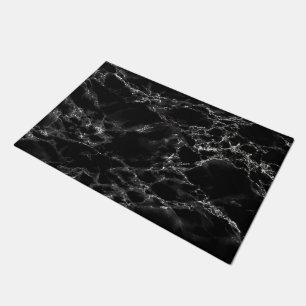 Trendy Black Marble Stone - Modern  Doormat