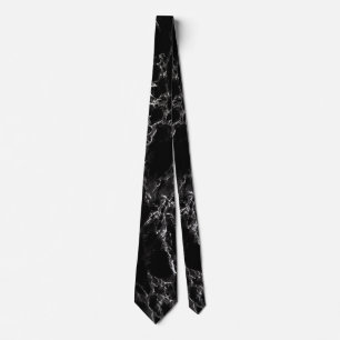 Trendy Black Marble Stone Tie