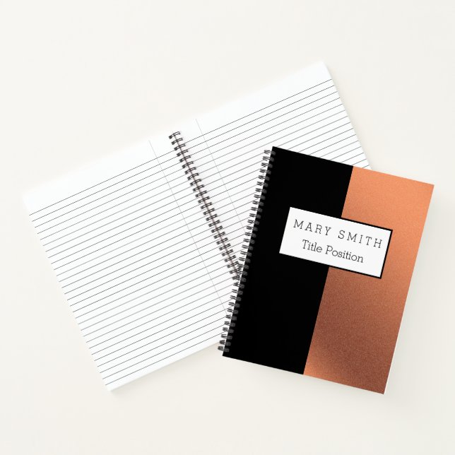 Trendy Black Orange Notebook (Inside)