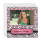 Trendy black pink cheetah graduation photo party