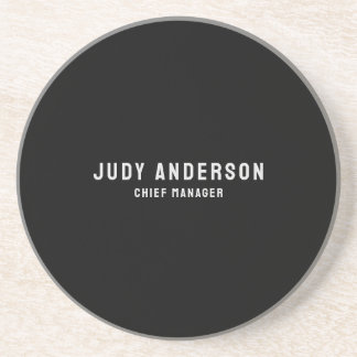 Trendy Black Professional Plain Modern Elegant Coaster