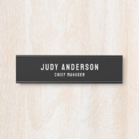 Trendy Black Professional Plain Modern Elegant