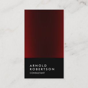 Trendy Black Red Consultant Business Card