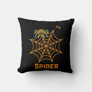 trendy black spider web beautiful pillow
