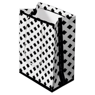 TRENDY BLACK SQUARE  MEDIUM GIFT BAG