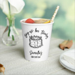 Trendy Black Tying Up Her Twenties 30th Birthday Paper Cups<br><div class="desc">Celebrate her milestone 30th birthday with this trendy black & white tying up her twenties 30th birthday paper cups! Personalize the details and match the party vibe perfectly!

Trendy Black Bow Tying Up Her Twenties 30th Birthday Paper Cups</div>
