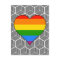 Trendy Black White Design Rainbow Heart Love