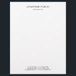 Trendy Black White Elegant Modern Simple Template Letterhead<br><div class="desc">Trendy Black White Elegant Modern Simple Template Professional Letterhead.</div>