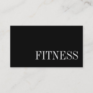 Trendy Black White Fitness Sport Business Card