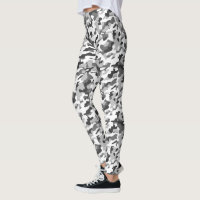 Trendy Black, White & Grey Camo Print Sports