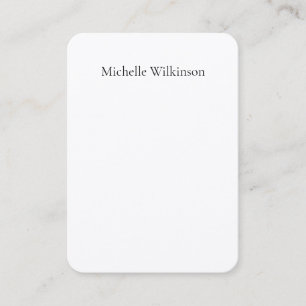 Trendy Black White Plain Creative Minimalist Business Card