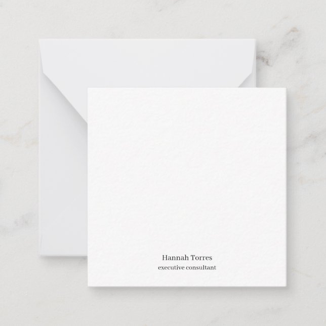 Trendy Black & White Plain Creative Modern  Card (Front)