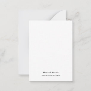 Trendy Black & White Plain Creative Modern  Card