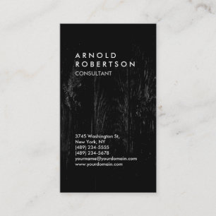 Trendy Black Wood Effect Modern Business Card