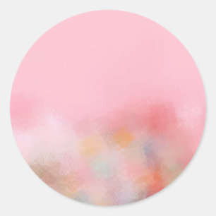 Trendy Blank Template Pink Colour Custom Classic Round Sticker