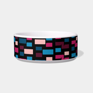 Trendy Blue and Pink City Night Cool Home Pattern Bowl
