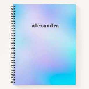 Trendy Blue and Purple Abstract Unicorn Gradient  Notebook