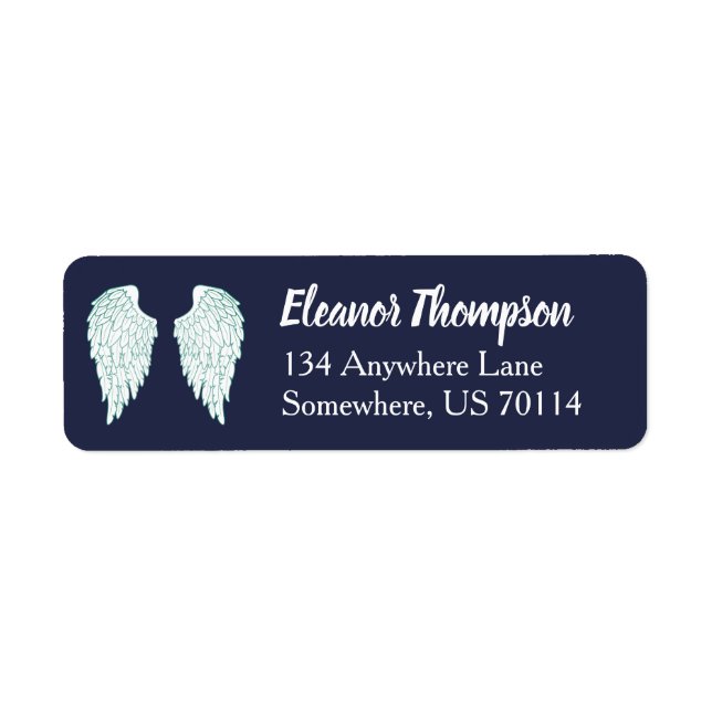Trendy Blue Angel Wings (Front)