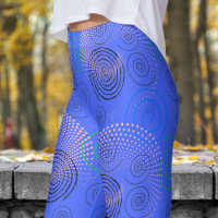 Trendy Blue Hypnotic Swirls Pattern