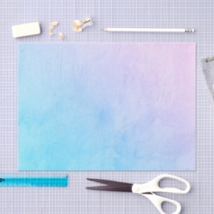 Trendy Blue Pink Purple Ombre Watercolor Wash Tissue Paper