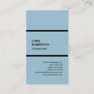 Trendy blue vertical modern business card