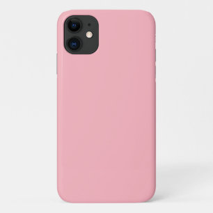 Trendy Blush Pink Solid Colour   Classic Elegant iPhone 11 Case