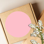 Trendy Blush Pink Solid Colour | Classic Elegant Classic Round Sticker<br><div class="desc">Trendy Blush Pink Solid Colour | Classic | Elegant | Stylish | Gift</div>
